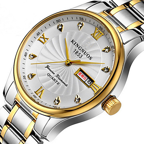

Men's Wrist Watch Analog Quartz Luxury Calendar / date / day Creative Cool / Two Years / Stainless Steel