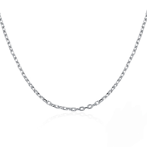 

Women's Chain Necklace Basic Sterling Silver Silver Necklace Jewelry 1pc For Business Gift Daily Casual Office & Career