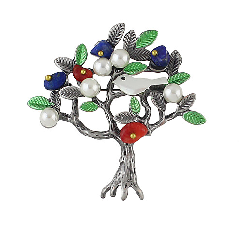 

Women's Pearl Brooches Ladies Basic Brooch Jewelry Yellow Green For Casual Wedding Party