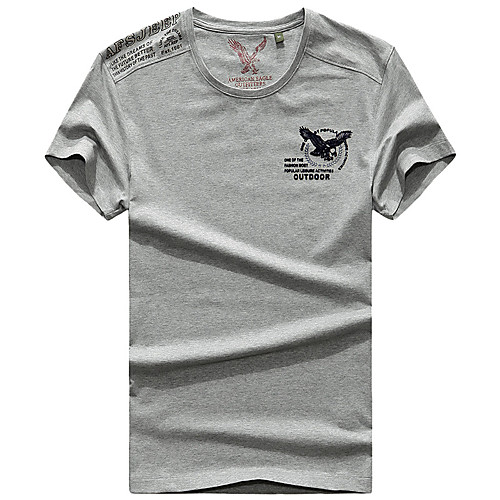 

Men's Hiking Tee shirt Short Sleeve Outdoor Breathable Quick Dry Stretchy Tee / T-shirt Top Summer Crew Neck Camping / Hiking Fishing White Gray