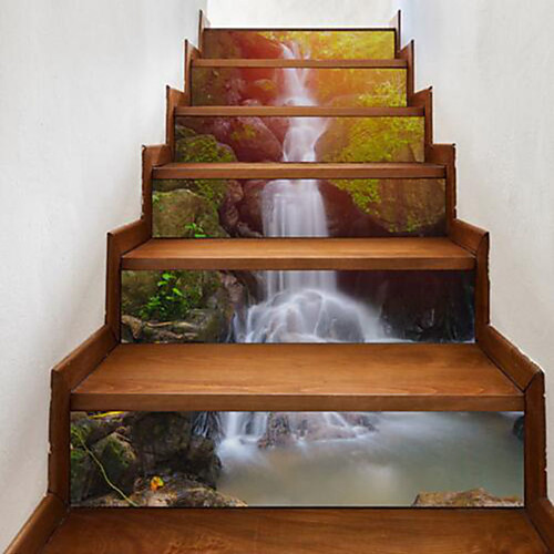 

Landscape Wall Stickers 3D Wall Stickers Floor Stickers, Vinyl Home Decoration Wall Decal Floor Decoration 1 set 6Pcs 10018cm
