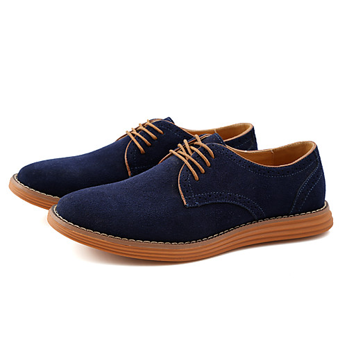 

Men's Formal Shoes Suede Shoes Fashion Boots Spring / Fall Casual Wedding Party & Evening Office & Career Oxfords Walking Shoes Leather / Suede Camel / Black / Blue / Split Joint