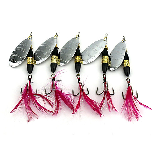 

5 pcs Buzzbait & Spinnerbait Spoons Metal Bait Sinking Bass Trout Pike Sea Fishing Jigging Fishing Bass Fishing / Lure Fishing / Trolling & Boat Fishing