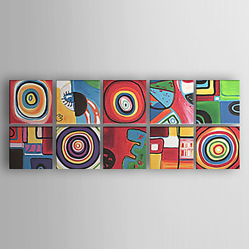 

Oil Painting Hand Painted Horizontal Abstract Abstract Modern Contemporary Stretched Canvas