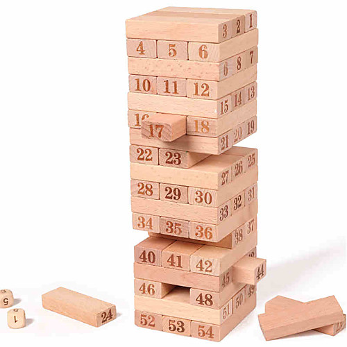 

Wooden Blocks Stacking Tumbling Tower Jenga Wooden Large Size Balance Kid's Adults' Toys Gifts