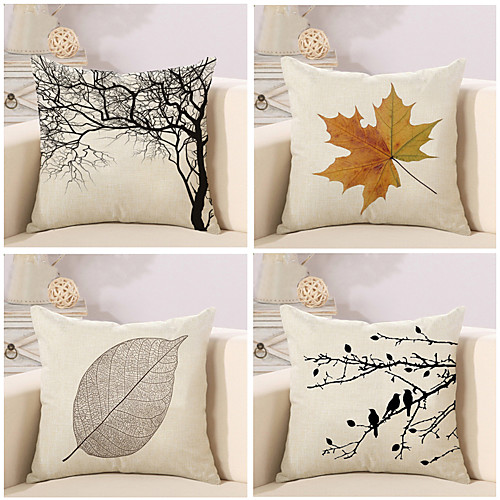 

Cushion Cover 2PC Linen Soft Decorative Square Throw Pillow Cover Cushion Case Pillowcase for Sofa Bedroom 45 x 45 cm (18 x 18 Inch) Superior Quality Mashine Washable Pack of 2