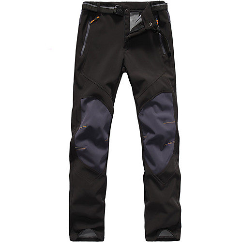 

Men's Hiking Pants Softshell Pants Winter Outdoor Thermal / Warm Waterproof Windproof Fleece Lining Softshell Pants / Trousers Bottoms Hunting Fishing Hiking Black Hunter Green Gray S M L XL XXL