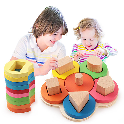 

Montessori Teaching Tool Building Blocks Educational Toy Shape Sorter Toy 1 pcs Flower compatible Wooden Legoing Education Boys' Girls' Toy Gift / Kid's