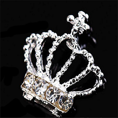 

10psc new white crown 3d nail art decorationsalloy nail charmsnails rhinestones nail supplies