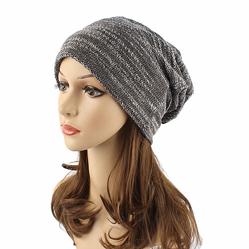 

Women's Beanie / Slouchy Floppy Hat Cute Cotton Active Street chic - Solid Colored Fall Winter Wine Black Khaki