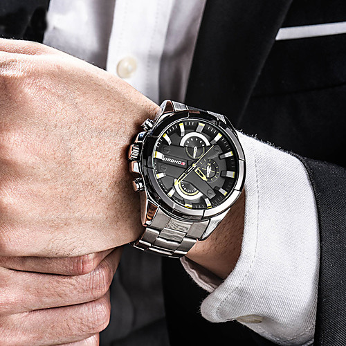 

Men's Wrist Watch Analog Ladies Water Resistant / Waterproof Calendar / date / day Creative / Stainless Steel / Stainless Steel / Japanese