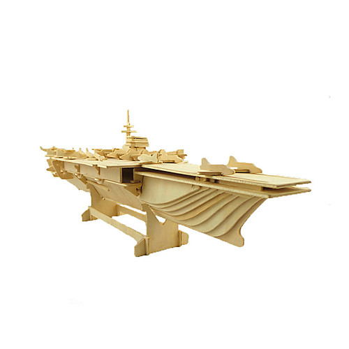 

3D Puzzle Jigsaw Puzzle Model Building Kit Warship Aircraft Carrier Wooden Aircraft Carrier Kid's Adults' Unisex Boys' Girls' Toy Gift / Wooden Model
