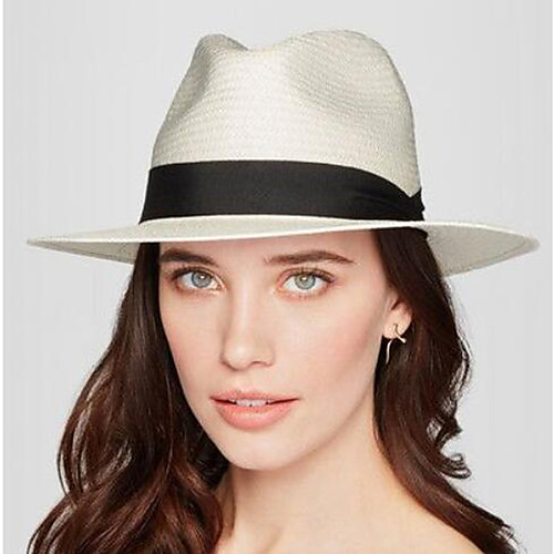 

Women's Hat Vintage Classic & Timeless Linen Microfiber Sun Hat-Solid Colored Pure Color Spring Summer White Beige
