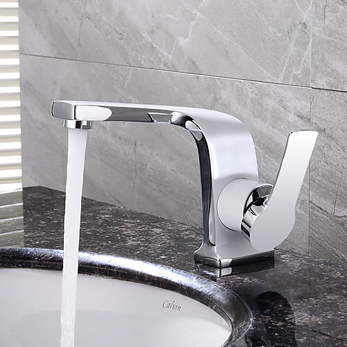 

HPB Contemporary Chrome Finish Brass One Hole Single Handle Sink Faucet