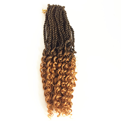 

Pre-loop Crochet Braids Hair Accessory Human Hair Extensions Curly Box Braids Ombre Kanekalon Hair Braiding Hair 30 roots / pack