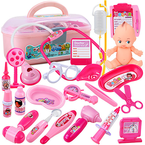 

Medical Kit Pretend Professions & Role Playing intelligent Music & Light for cultivation Doctor Plastics Kid's Girls' Toy Gift 21 pcs