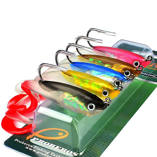 

5 pcs Soft Bait Fishing Lures Bass Trout Pike Sea Fishing Other Silica Gel