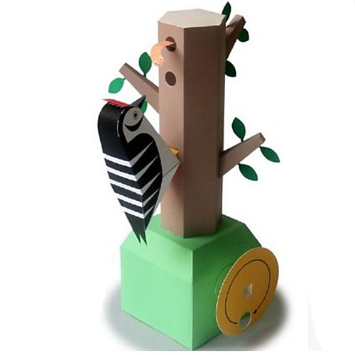 

3D Puzzle Paper Model Model Building Kit Bird Woodpecker DIY Classic Kid's Unisex Toy Gift
