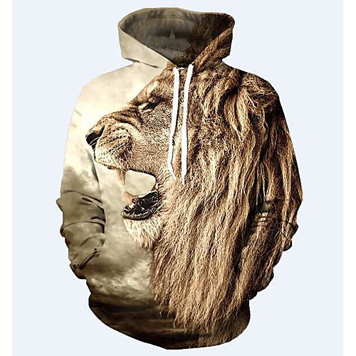 

Men's Hoodie Optical Illusion Hooded Daily Casual Hoodies Sweatshirts Long Sleeve Brown / Spring / Fall