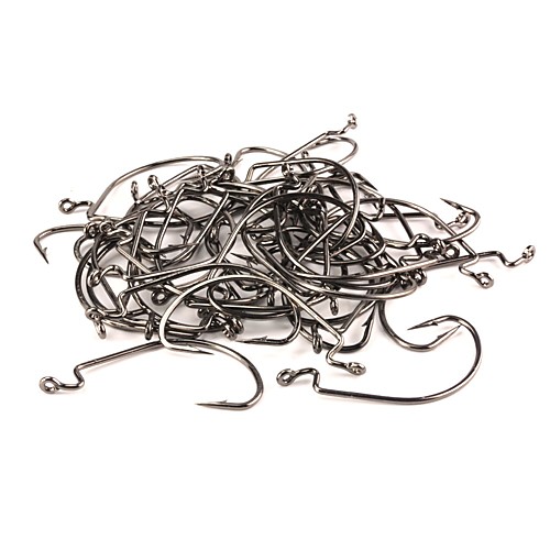 

100 pcs Worm Hooks Fishing Hooks Sea Fishing / Fly Fishing / Bait Casting Stainless Steel / Stainless Steel / Iron / Steel Stainless / Ice Fishing / Spinning / Jigging Fishing / Freshwater Fishing