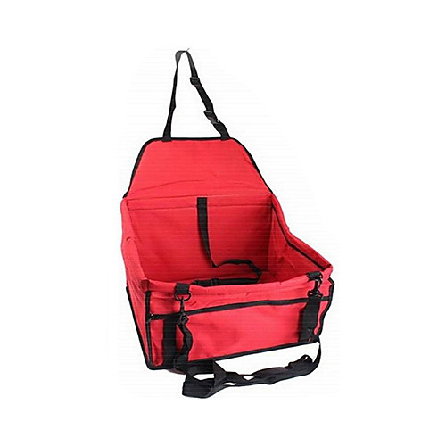 

Cat Dog Car Seat Cover Portable Breathable Adjustable / Retractable Solid Colored Fabric Red Blue / Foldable
