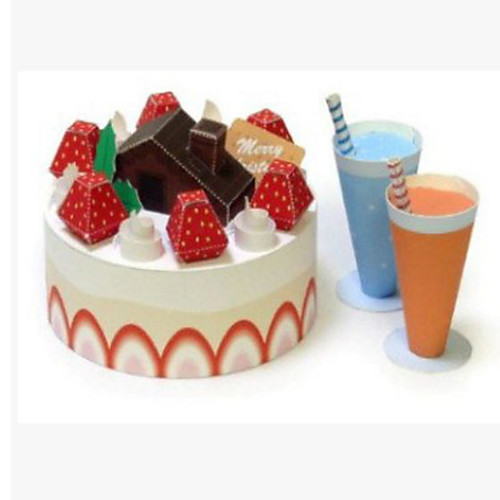 

3D Puzzle Toy Food / Play Food Paper Craft Food Cake Dessert lifelike Child Safe DIY Plastic Hard Card Paper Classic Kid's Unisex Toy Gift