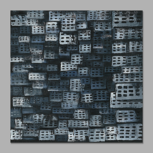 

Oil Painting Hand Painted Square Abstract Modern Contemporary Rolled Canvas (No Frame)