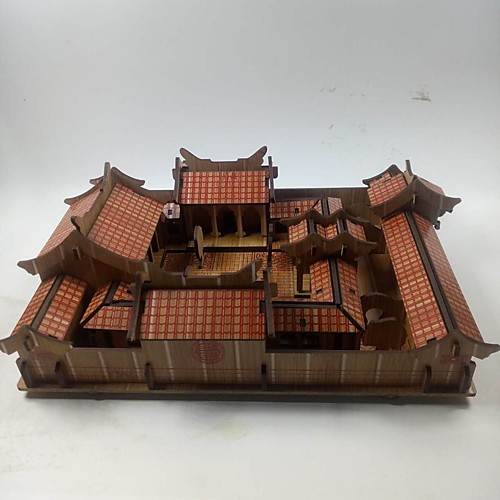 

3D Puzzle Jigsaw Puzzle Chinese Architecture House Wooden Unisex Toy Gift