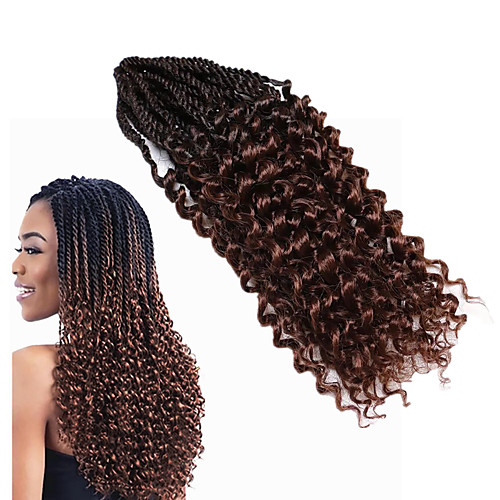 

Braiding Hair Curly Pre-loop Crochet Braids Hair Accessory Human Hair Extensions 100% kanekalon hair 30 roots / pack Hair Braids Daily