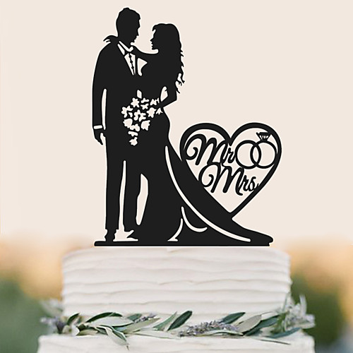 

Cake Topper Birthday Wedding High Quality Plastic Wedding Birthday with 1 PVC Bag