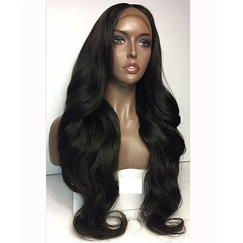

Human Hair Glueless Lace Front Lace Front Wig style Brazilian Hair Natural Wave Wig 130% Density with Baby Hair Natural Hairline African American Wig 100% Hand Tied Women's Short Medium Length Long