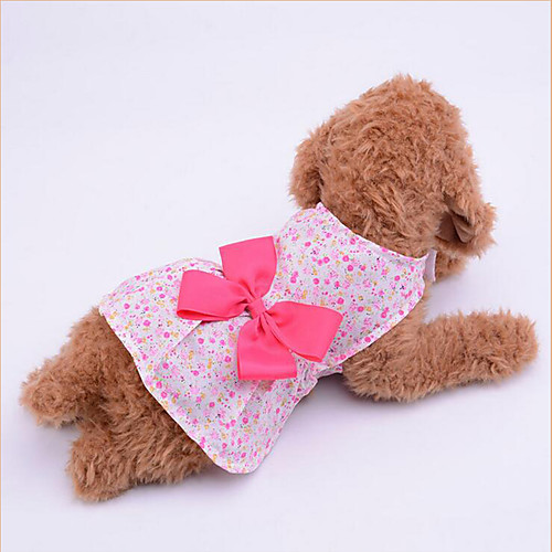 

Dog Dress Bowknot Casual / Daily Dog Clothes Puppy Clothes Dog Outfits Purple Blue Pink Costume Baby Small Dog for Girl and Boy Dog Fabric XS S M L XL