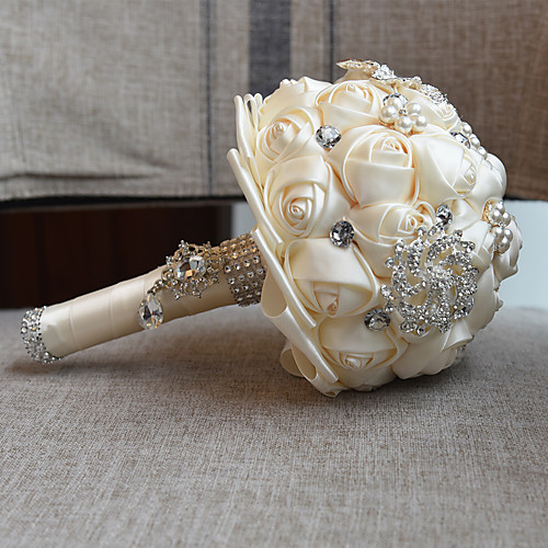 

Wedding Flowers Bouquets Wedding Bead / Lace / Silk 10.63(Approx.27cm)