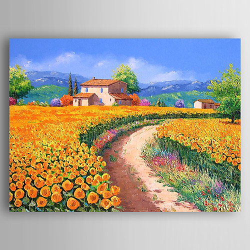 

Oil Painting Hand Painted Horizontal Panoramic Landscape Abstract Stretched Canvas