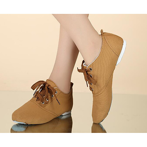 

Women's Jazz Shoes Flat Heel Camel Red Pink