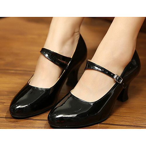 

Women's Modern Shoes / Ballroom Shoes Patent Leather / PU Heel Dance Shoes Black / Gold / Red / Practice