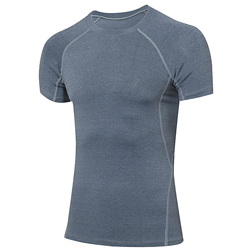 

Men's Elastane Running T-Shirt Running Shirt Running Base Layer Yoga Running Exercise & Fitness Quick Dry Fitness, Running & Yoga Sportswear Compression Clothing Top Short Sleeve Activewear Stretchy