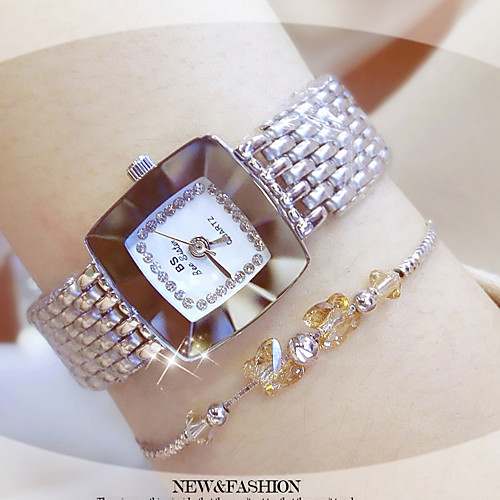 

Women's Bracelet Watch Square Watch Analog Quartz Ladies Water Resistant / Waterproof Creative / Stainless Steel / Stainless Steel