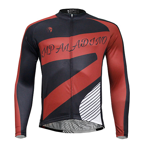 

ILPALADINO Men's Long Sleeve Cycling Jersey Bike Jersey Top Mountain Bike MTB Road Bike Cycling Windproof Quick Dry Sports Polyester Coolmax 100% Polyester Clothing Apparel / Stretchy