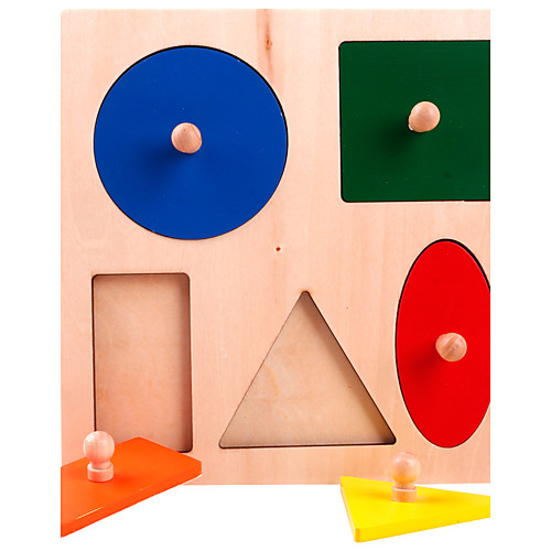 

Montessori Teaching Tool Building Blocks Jigsaw Puzzle Pegged Puzzle Educational Toy Shape Sorter Toy compatible Wooden Legoing Education Boys' Toy Gift / Kid's