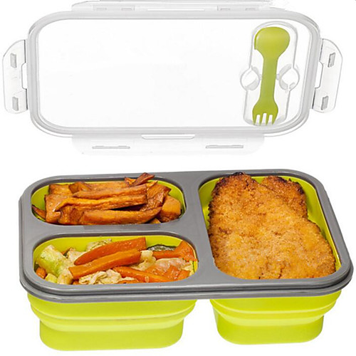 

Silicone Collapsible Portable Lunch Box Bowl Bento Boxes Folding Food Storage Container Lunchbox Eco-Friendly