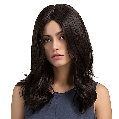 

Synthetic Wig Natural Wave Natural Wave Wig Long Natural Black Synthetic Hair Women's Black MAYSU