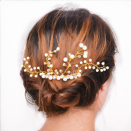 

Europe and the United States foreign trade fashion hair accessories Contracted joker wedding party Comb hair female A0081 quietly elegant pearl crysta