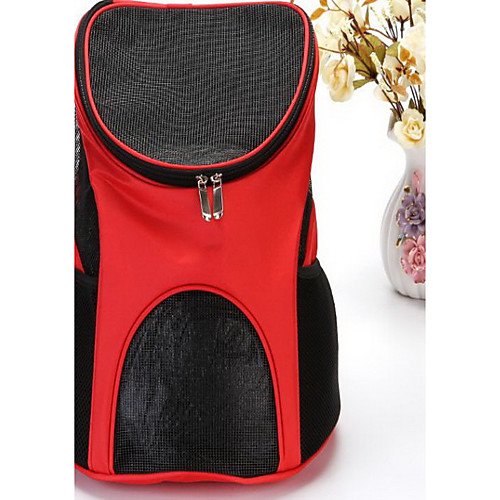 

Cat Dog Carrier Bag & Travel Backpack Front Backpack Portable Breathable Solid Colored Terylene Red Brown Light Blue