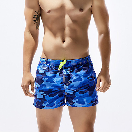 

Men's Sporty Board Shorts Bottoms Swimwear Swimsuit - Camo / Camouflage Print M L XL Army Green Royal Blue / Summer / 1 Piece / Super Sexy