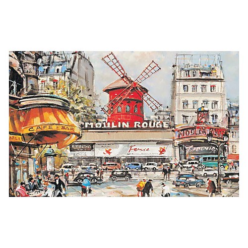 

1000 pcs Carriage House Cartoon Jigsaw Puzzle Adult Puzzle Jumbo Wooden Oil Painting Adults' Toy Gift
