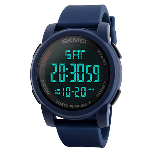 

SKMEI Men's Sport Watch Military Watch Wrist Watch Japanese Digital Quilted PU Leather Black / Blue / Green 50 m Water Resistant / Waterproof Alarm Calendar / date / day Digital Fashion - Black Green