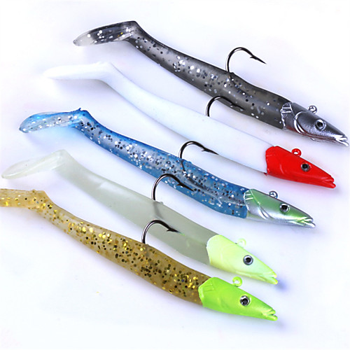 

5 pcs Fishing Lures Soft Bait Shad lifelike Sinking Bass Trout Pike Bait Casting