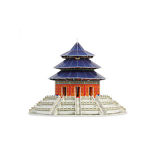 

3D Puzzle Jigsaw Puzzle Famous buildings Chinese Architecture Temple of Heaven Furnishing Articles Wooden Chinese Style Unisex Toy Gift