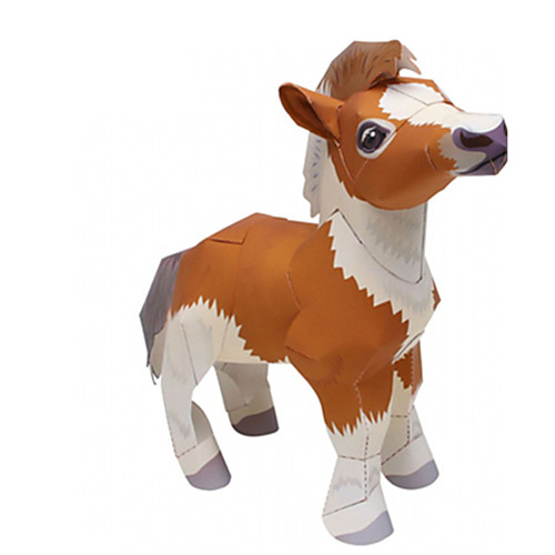 

3D Puzzle Paper Model Model Building Kit Horse Animals DIY Simulation Hard Card Paper Classic Kid's Unisex Boys' Toy Gift